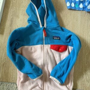 Patagonia Kids' Blue and Pink Fleece Jacket